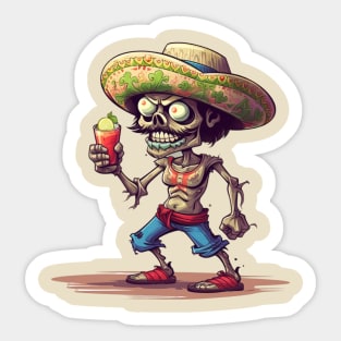 Beach Zombie Sticker